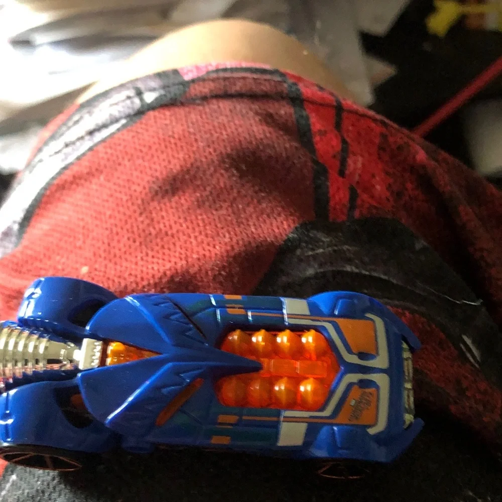 Blue and Orange Toy Car